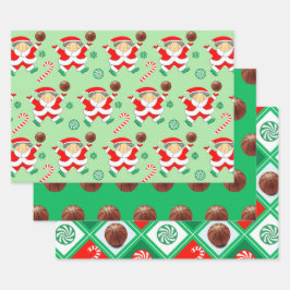 Basketball Weihnachtsgeschenk Wrapping Paper Geschenkpapier Set