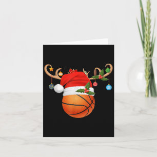 Basketball Weihnachtsmann Rentier Weihnachtsmannmü Karte