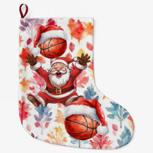 Basketball-Weihnachtsmann spielt Weihnachten Großer Weihnachtsstrumpf