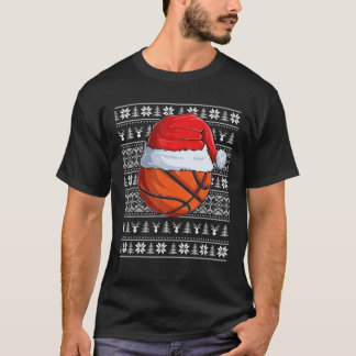 Basketball Weihnachtsmannmütze Weihnachten T-Shirt