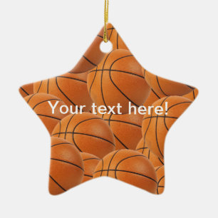 Basketball Weihnachtsverzierung Keramik Ornament