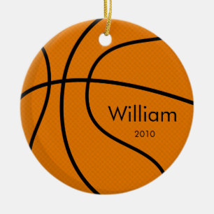 Basketball-Weihnachtsverzierung Keramikornament