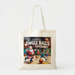 Basketball Weihnachtswasserfarbe Thema Tragetasche