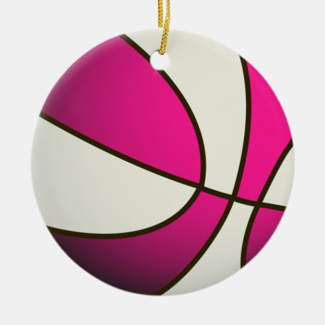 Basketball - weiß/rosa keramikornament (Vorne)