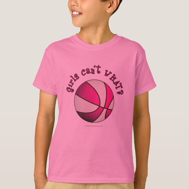 Basketball - weiß/rosa T-Shirt (Vorderseite)
