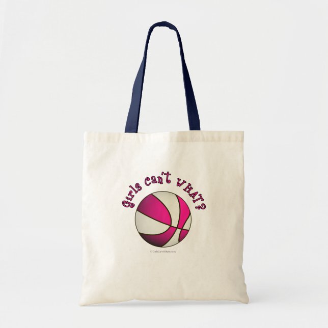 Basketball - weiß/rosa tragetasche (Vorne)