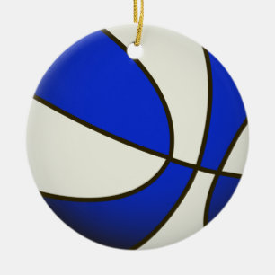 Basketball - weiße/blaue Produkte Keramik Ornament