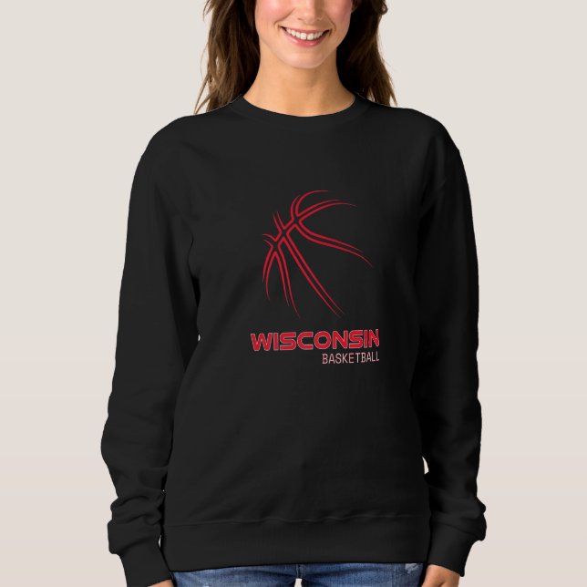 Basketball Wi-Liebe Der Badger Staat Souvenir Wisc Sweatshirt (Vorderseite)