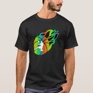 Basketball with Flames T-Shirt