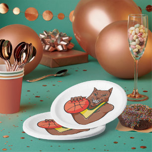 Basketball Wolf Pappteller