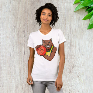 Basketball Wolf Womens T - Shirt