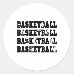Basketball-Wort Runder Aufkleber
