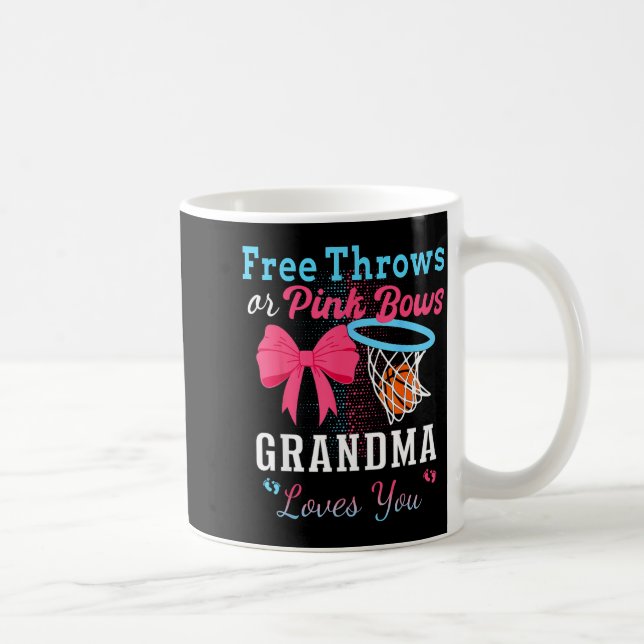 Basketball-Würfe oder rosa Schleifen Oma liebt dic Kaffeetasse (Rechts)
