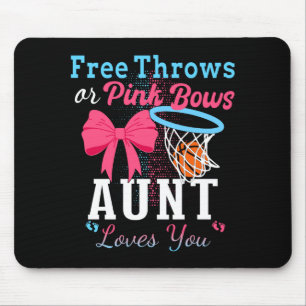 Basketball-Würfe oder rosa Schleifen Tante liebt l Mousepad