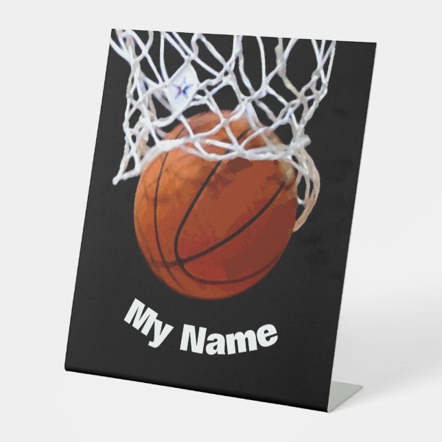 Basketball Your Name Custom Sockelschild (Vorderseite)