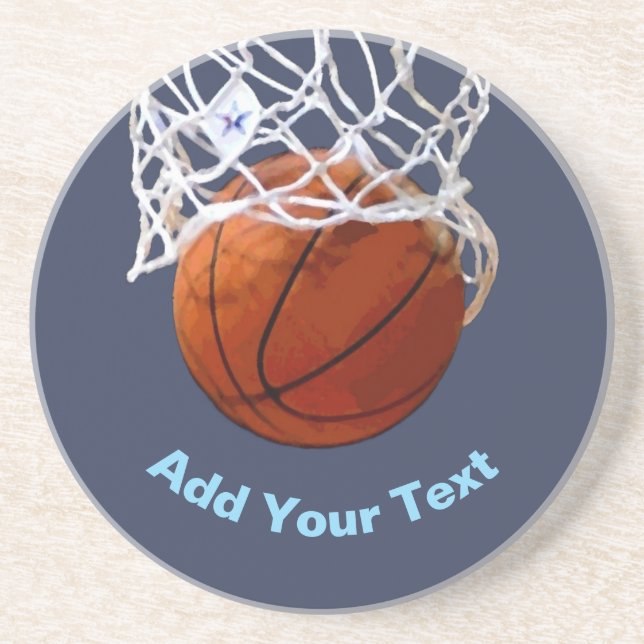 Basketball Your Name Text Message Slogan Custom Getränkeuntersetzer (Vorne)