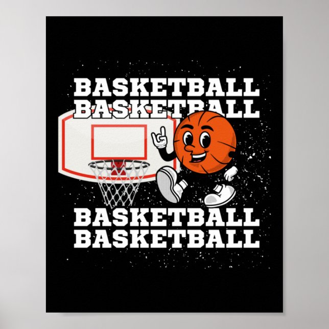 Basketball-Zeichenkette Poster (Vorne)