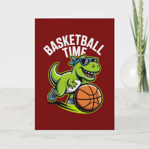 Basketball Zeit Dinosaurier Sportliche Karte