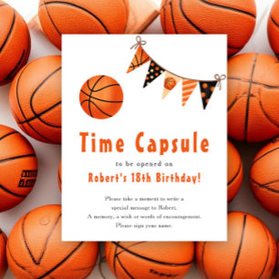 Basketball-Zeitkapsel 1. Geburtstag Poster
