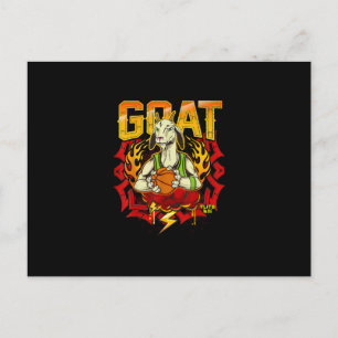 Basketball-Ziegengeschenk Postkarte