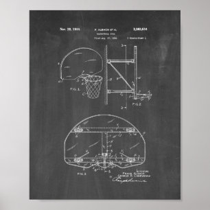 Basketball-Ziel-Patent - Tafel Poster