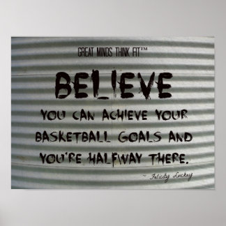 Basketball Zitat Graffiti auf Wellblech 015 Poster