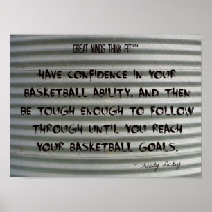 Basketball Zitat Graffiti auf Wellblech 017 Poster