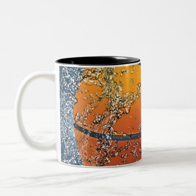 Basketball Zweifarbige Tasse (Links)