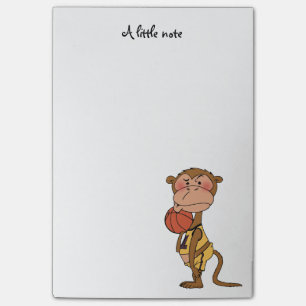 Basketballaffespieler Post-it Klebezettel