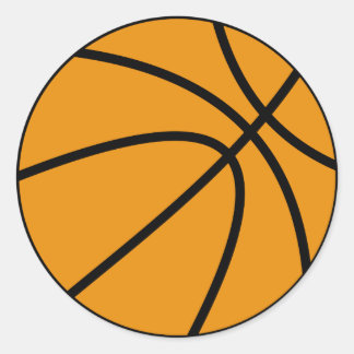 Basketballaufkleber (rund) runder aufkleber