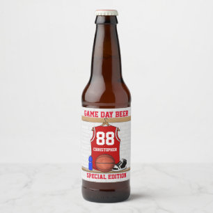 Basketballbäckeretiketten Bierflaschenetikett