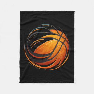 Basketballball mit Linien Fleecedecke