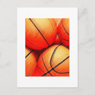 Basketballball Postkarte