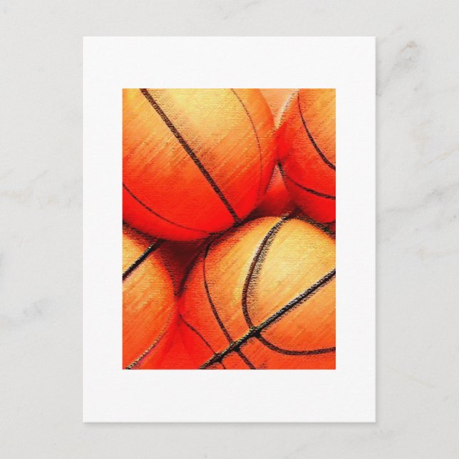 Basketballball Postkarte (Vorderseite)