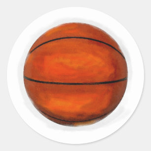 Basketballball Runder Aufkleber