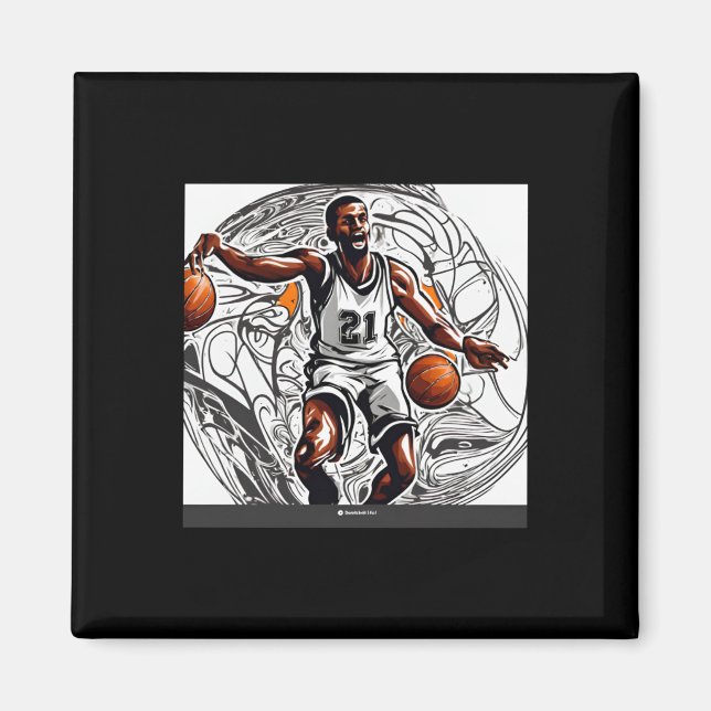 Basketballbild Magnet (Vorne)