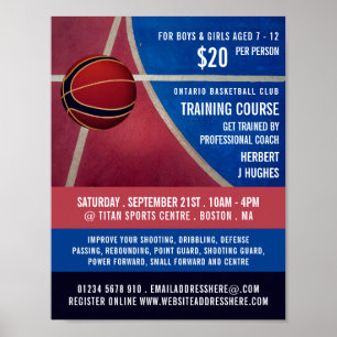 Basketballdesign, Basketballtrainingskurs Poster
