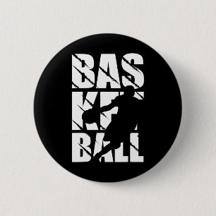 Basketballdesign für Basketballspieler und Basketb Button