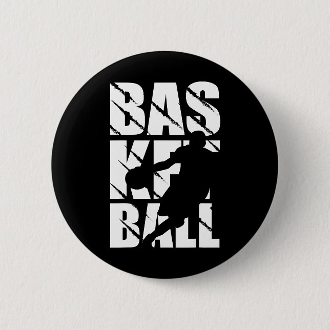 Basketballdesign für Basketballspieler und Basketb Button (Vorderseite)