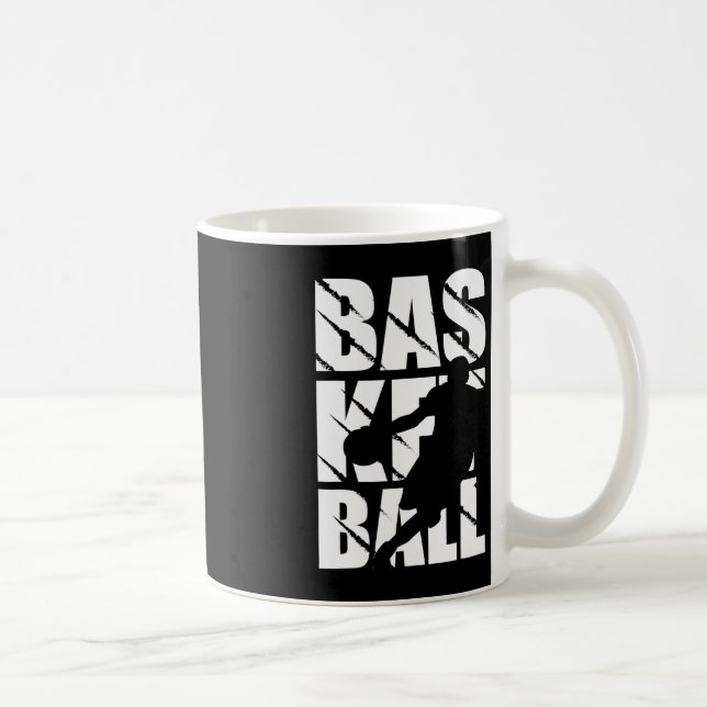 Basketballdesign für Basketballspieler und Basketb Kaffeetasse (Rechts)