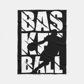 Basketballdesign für Basketballspieler und -korb Fleecedecke