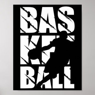 Basketballdesign für Basketballspieler und -korb Poster