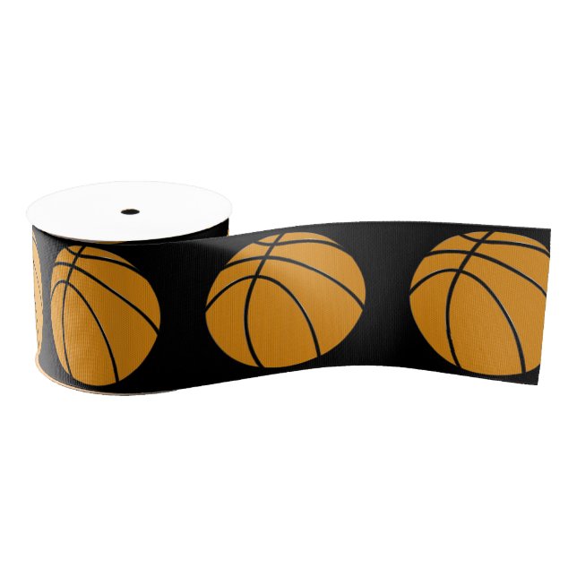 Basketballdesign in traditionellem Orange und Schw Ripsband (Spule)