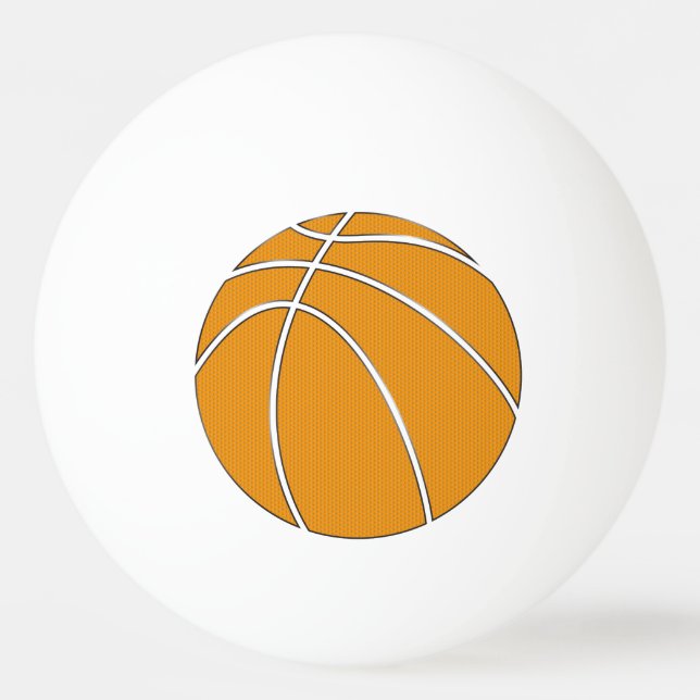 Basketballdesign in traditionellem Orange und Schw Tischtennisball (Vorderseite)