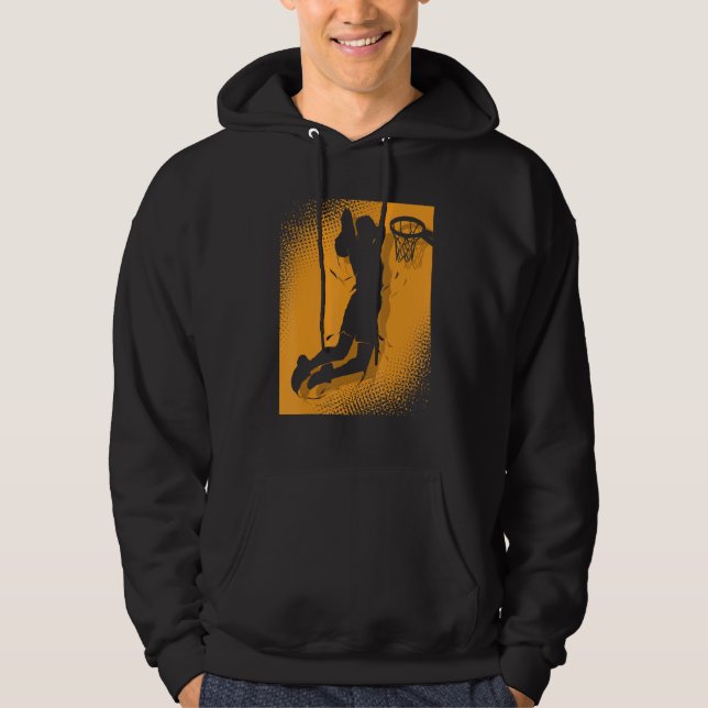 Basketballer Basketball Hoop Dunking Basketball Ho Hoodie (Vorderseite)