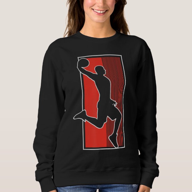Basketballer Basketball Hoop Dunking Basketball Ho Sweatshirt (Vorderseite)