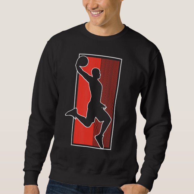 Basketballer Basketball Hoop Dunking Basketball Ho Sweatshirt (Vorderseite)