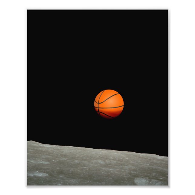 Basketballerde aus dem Universum des Mondes Fotodruck (Vorne)