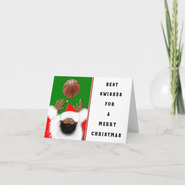 Basketballfeiertags-Grußkarten Feiertagskarte (Vorderseite)