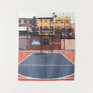 Basketballfeld | Basketballliebhaber | Süßes Gesch Wandteppich